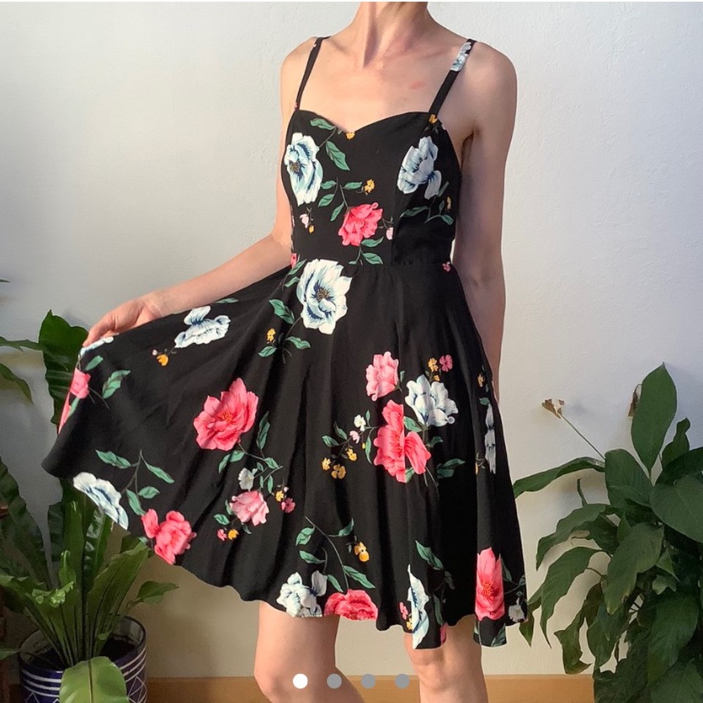 Floral fit and flare dress